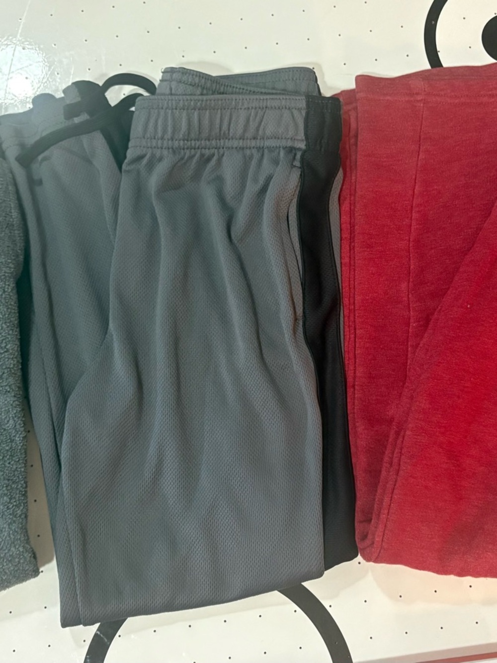 Red and Gray Jogger Pants 3 Pairs sized 8/10